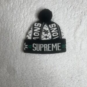 Supreme snow beanie aop mens‎ black winter hat